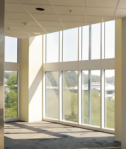 Fireproof tempered transparent glass insect proof ventilated flat opening bedroom aluminum alloy integrated screen window