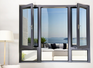 High Quality Casement Windows And Energy-saving Hurricane Impact Double Tempered Glass Casement Fireproof Aluminum Windows