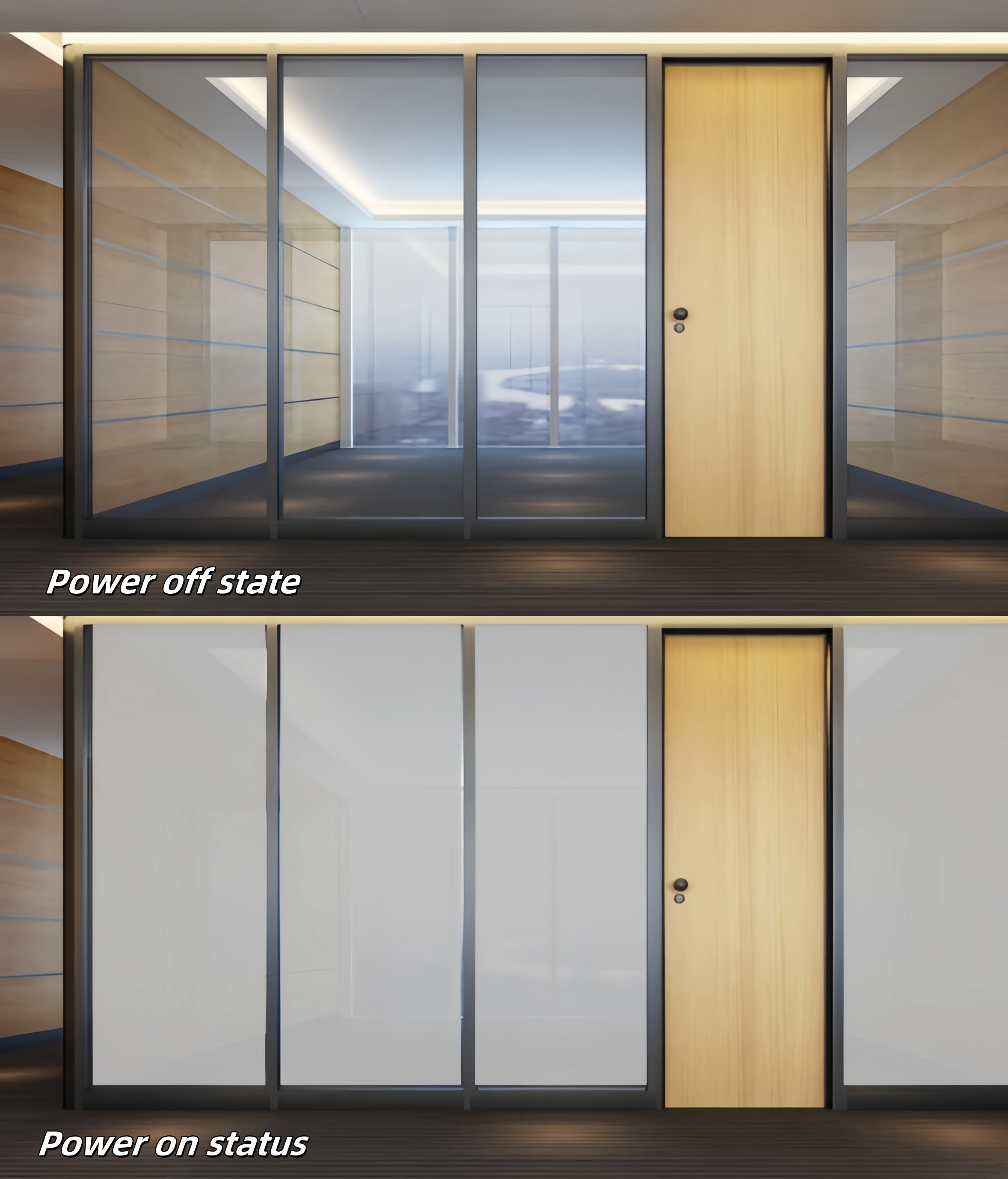 Dimming glass