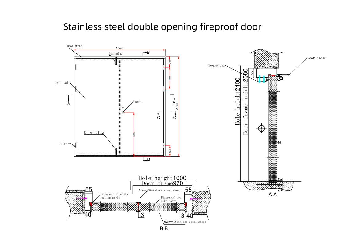 Stainless Steel Fire Door