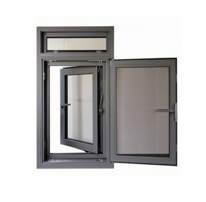 Fireproof tempered transparent glass insect proof ventilated flat opening bedroom aluminum alloy integrated screen window