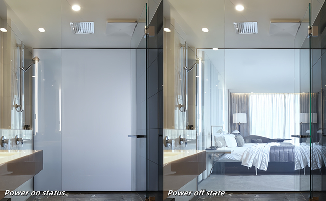 Intelligent Glass for Shower,Building,Conference Room,Color Changing,Dimming,Electronic Glass
