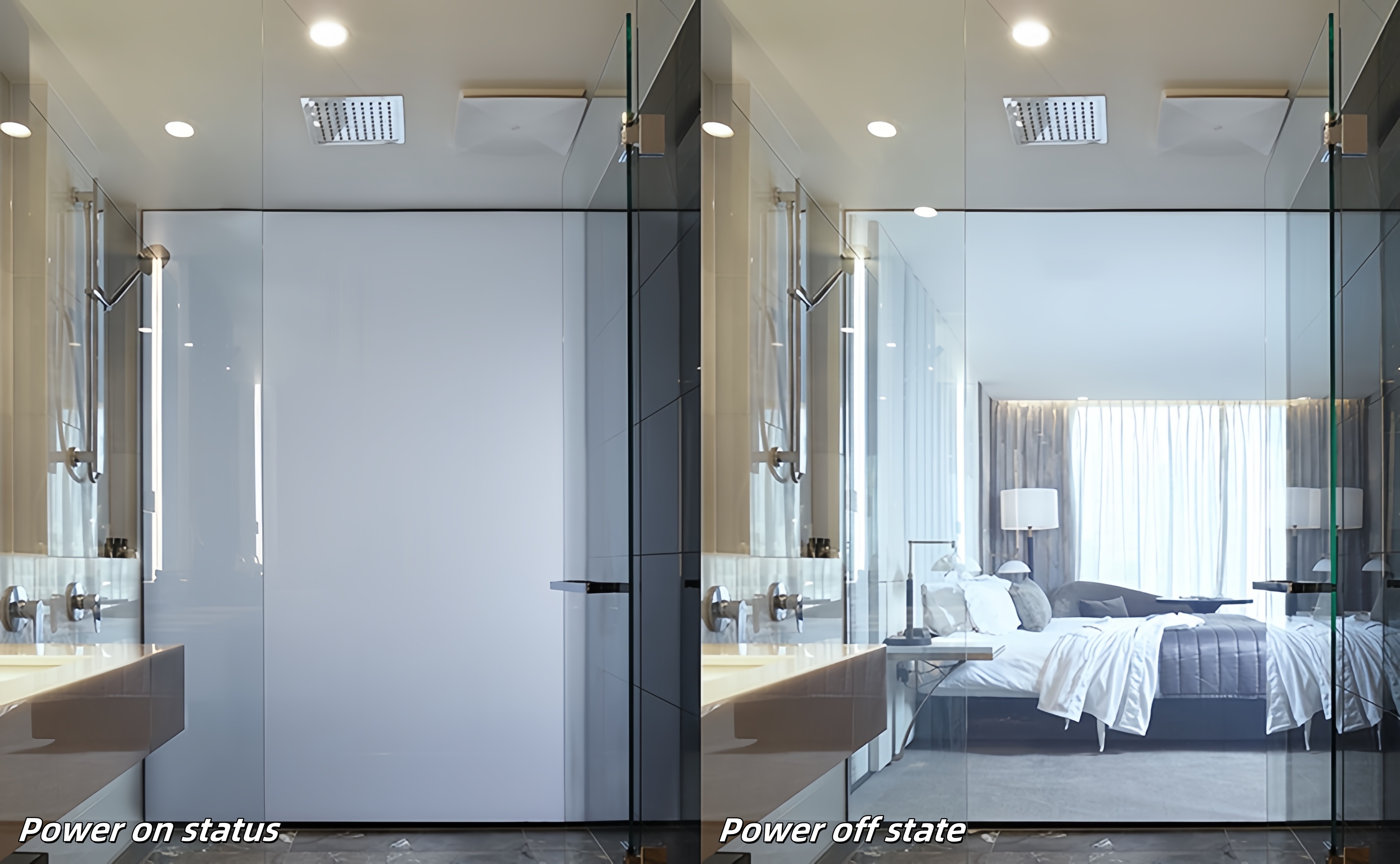 Dimming glass