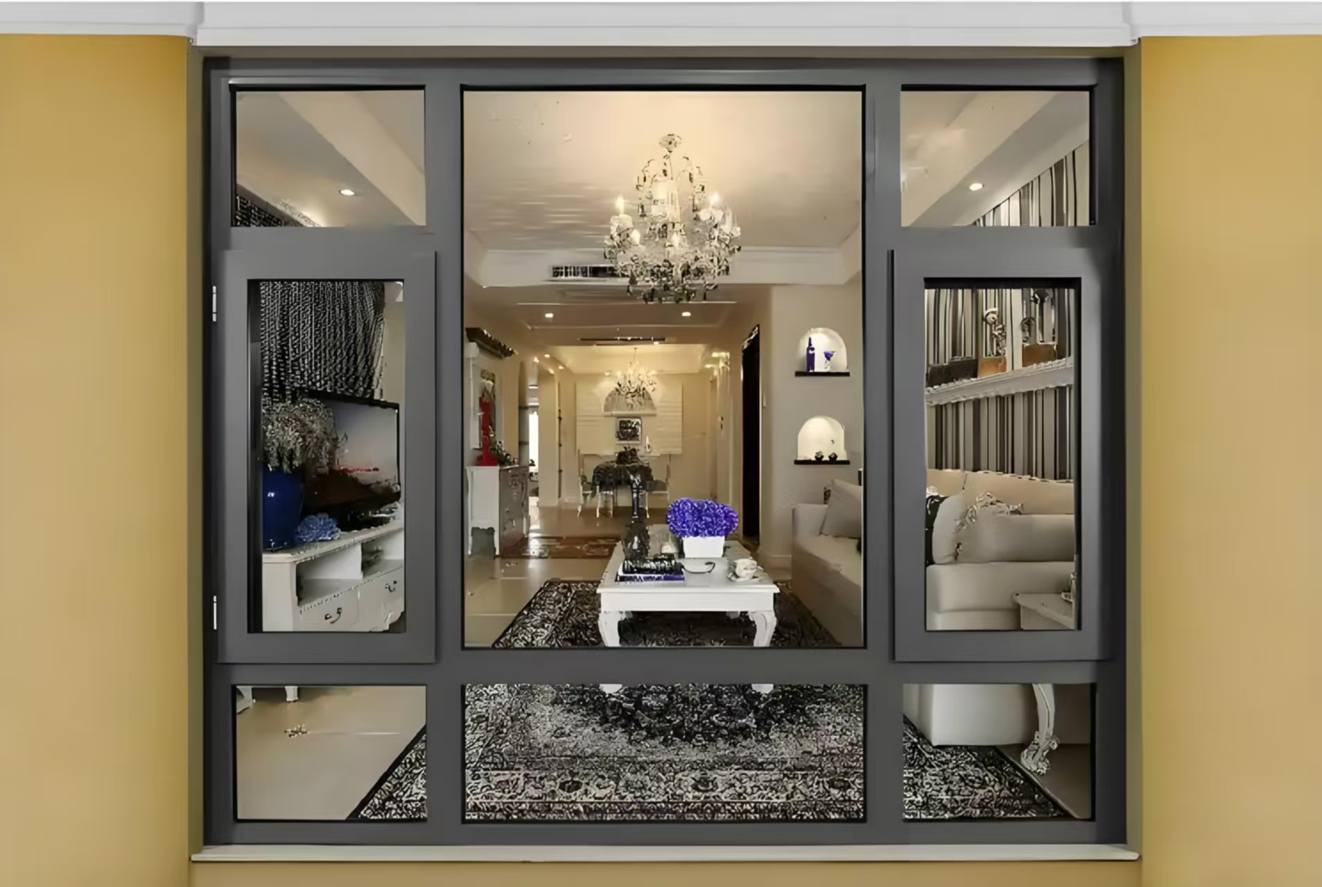 High Quality Casement Windows And Energy-saving Hurricane Impact Double Tempered Glass Casement Fireproof Aluminum Windows