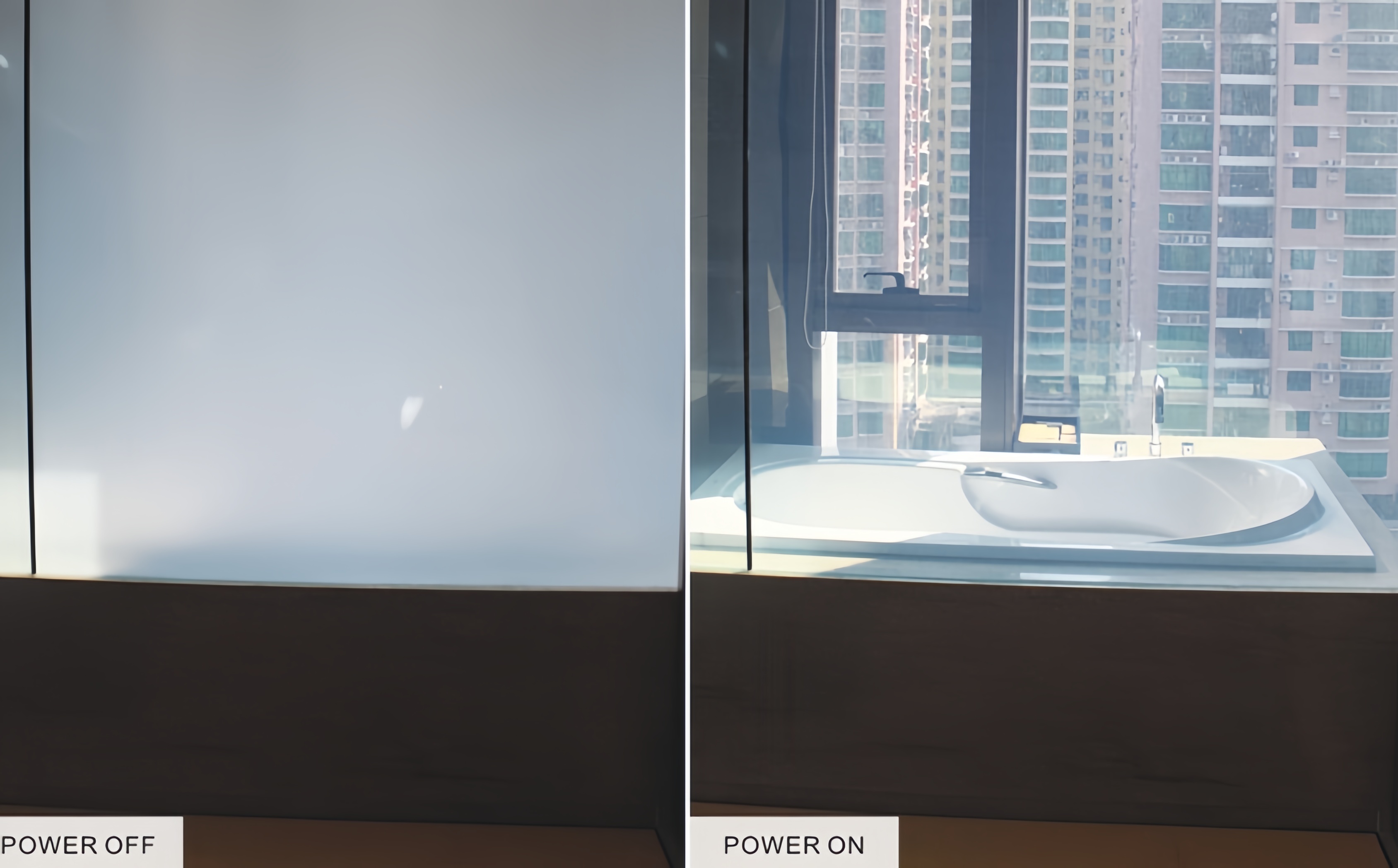 Adjustable tempered glass, dimming and switchable glass