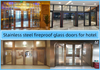 Stainless Steel Glass Fireproof Door